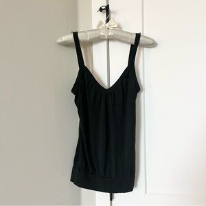 Black Y2K slouchy tank top